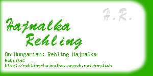 hajnalka rehling business card